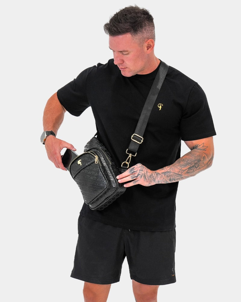 Black Leather Messenger Bag Bag Tucann