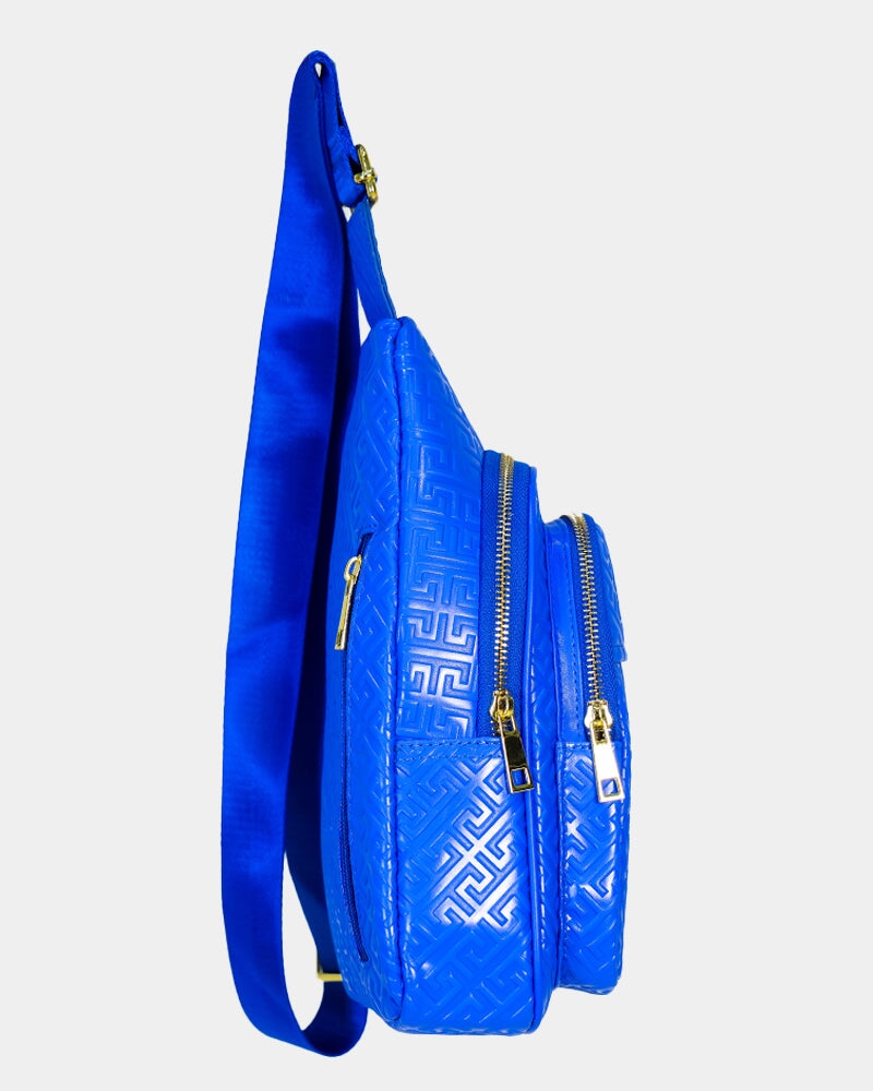 Blue Leather Messenger Bag Bag Tucann