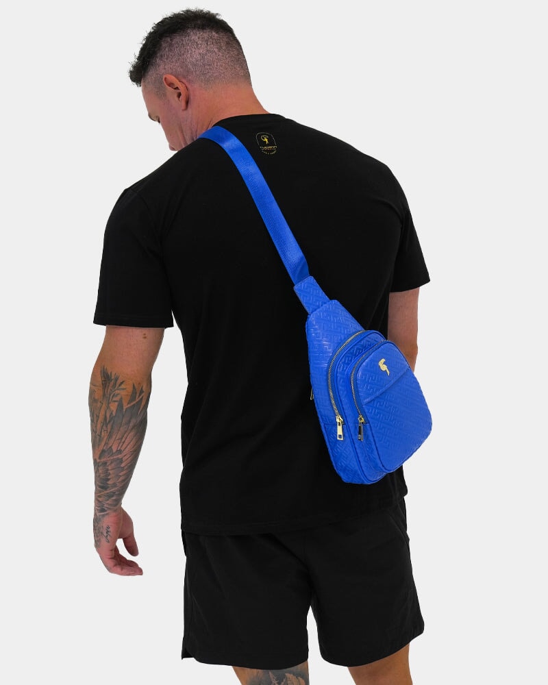 Blue Leather Messenger Bag Bag Tucann