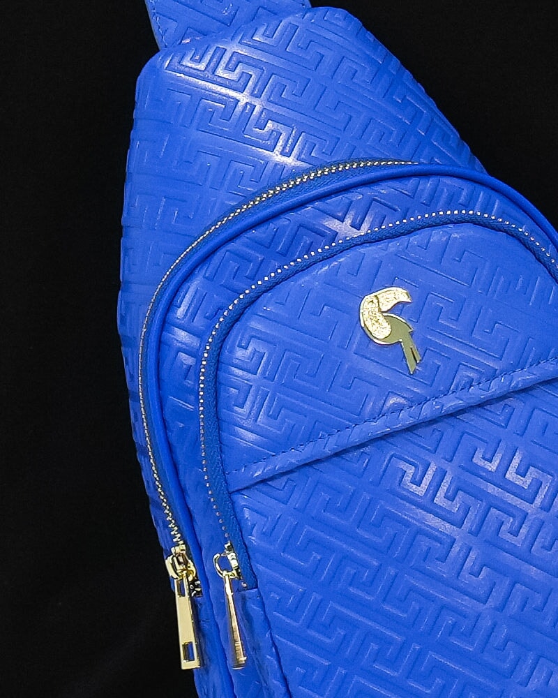 Blue Leather Messenger Bag Bag Tucann