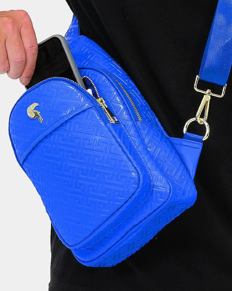 Blue Leather Messenger Bag Bag Tucann