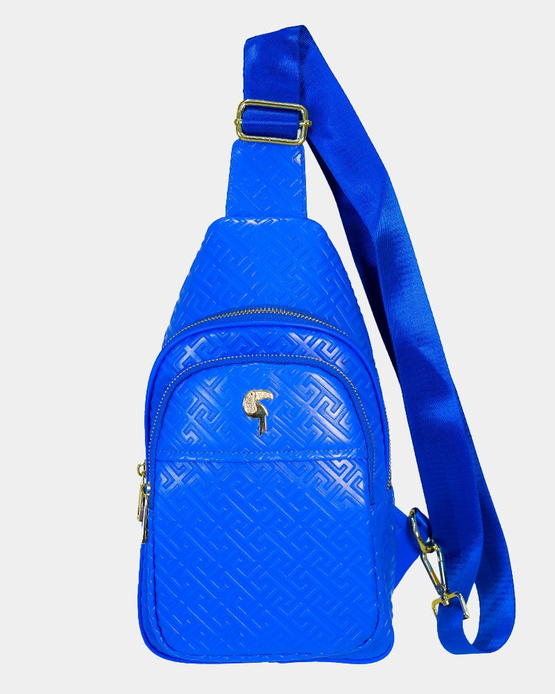 Blue Leather Messenger Bag Bag Tucann