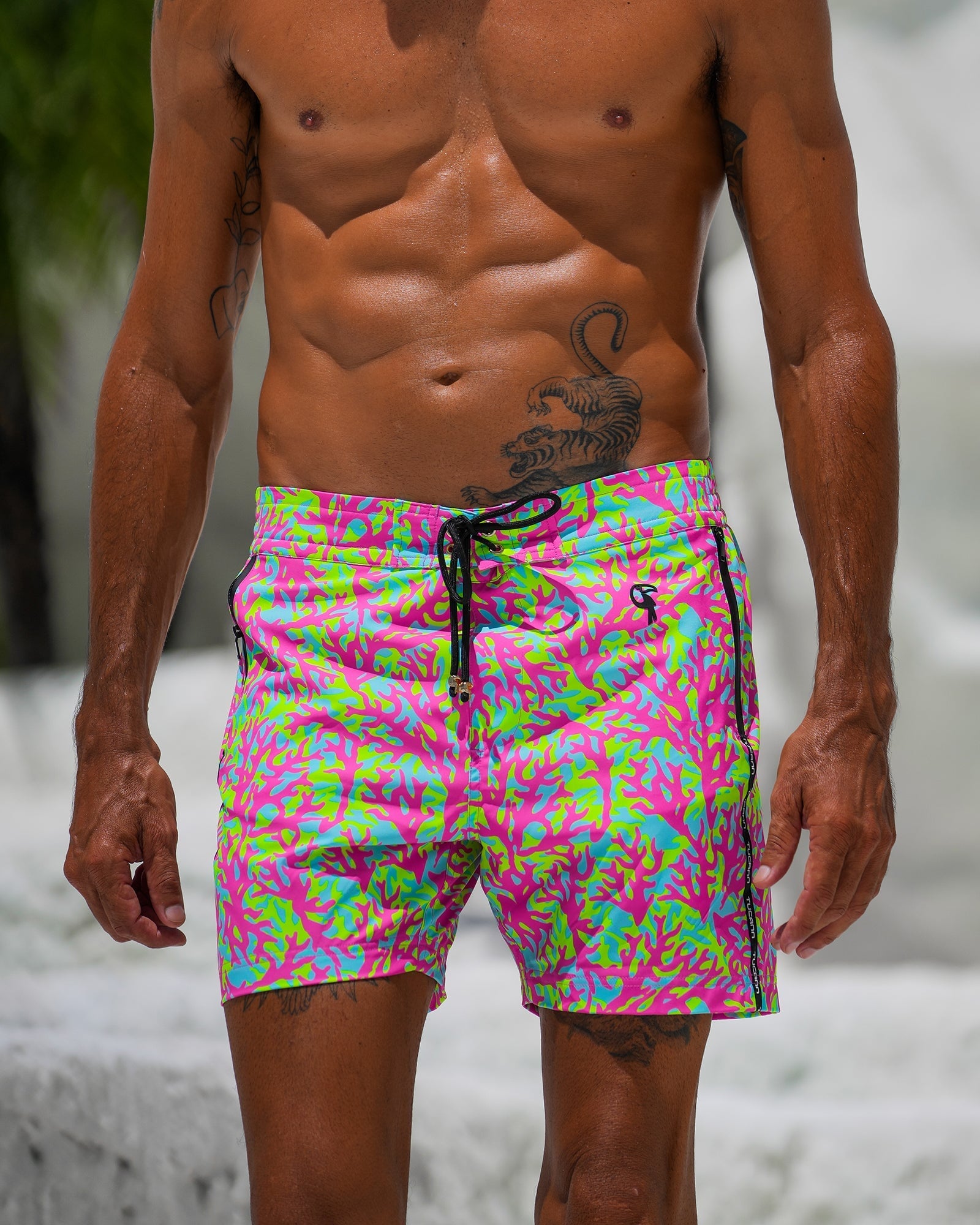 Candy Coral 5" Swim Trunks Tucann