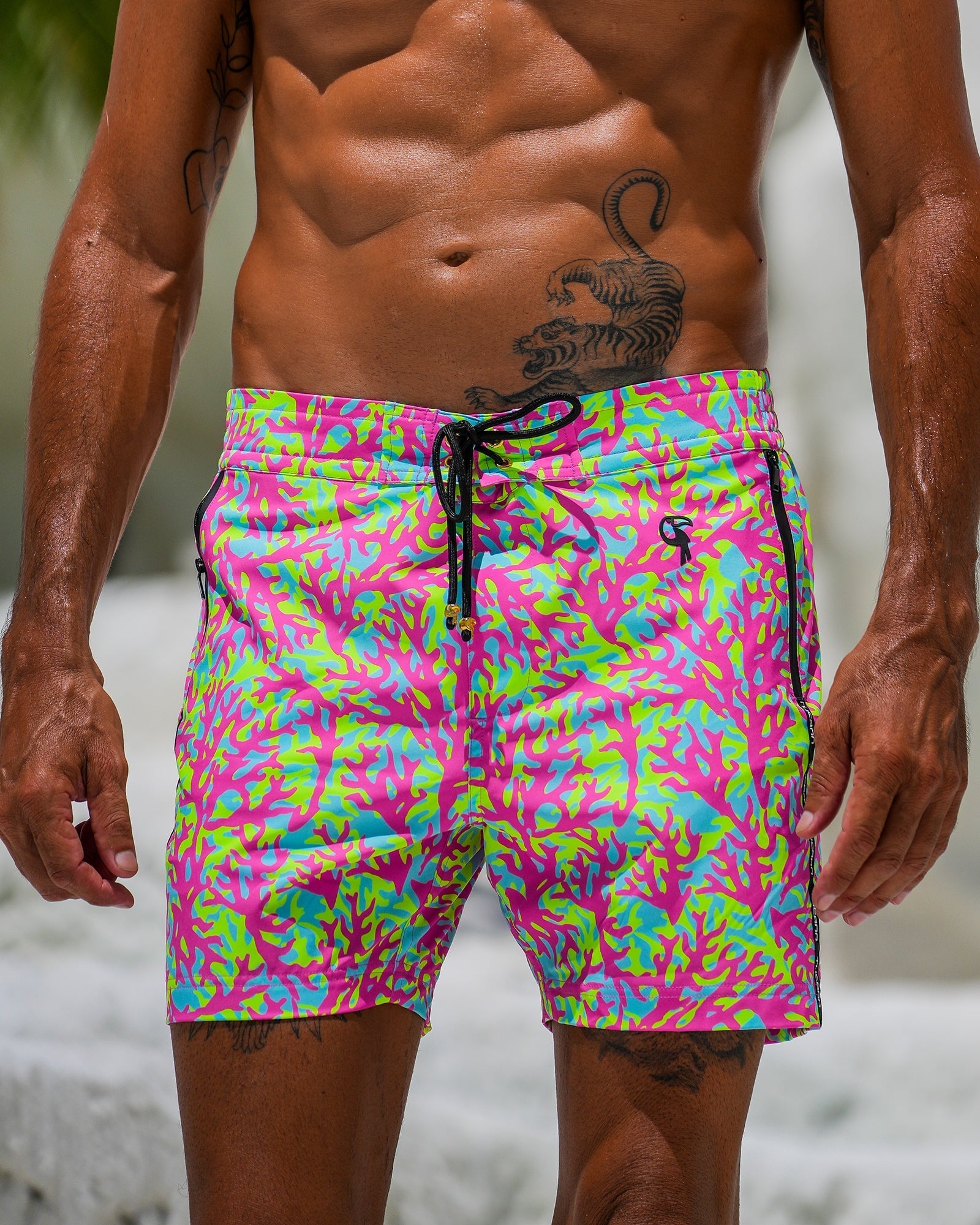 Candy Coral 5" Swim Trunks Tucann
