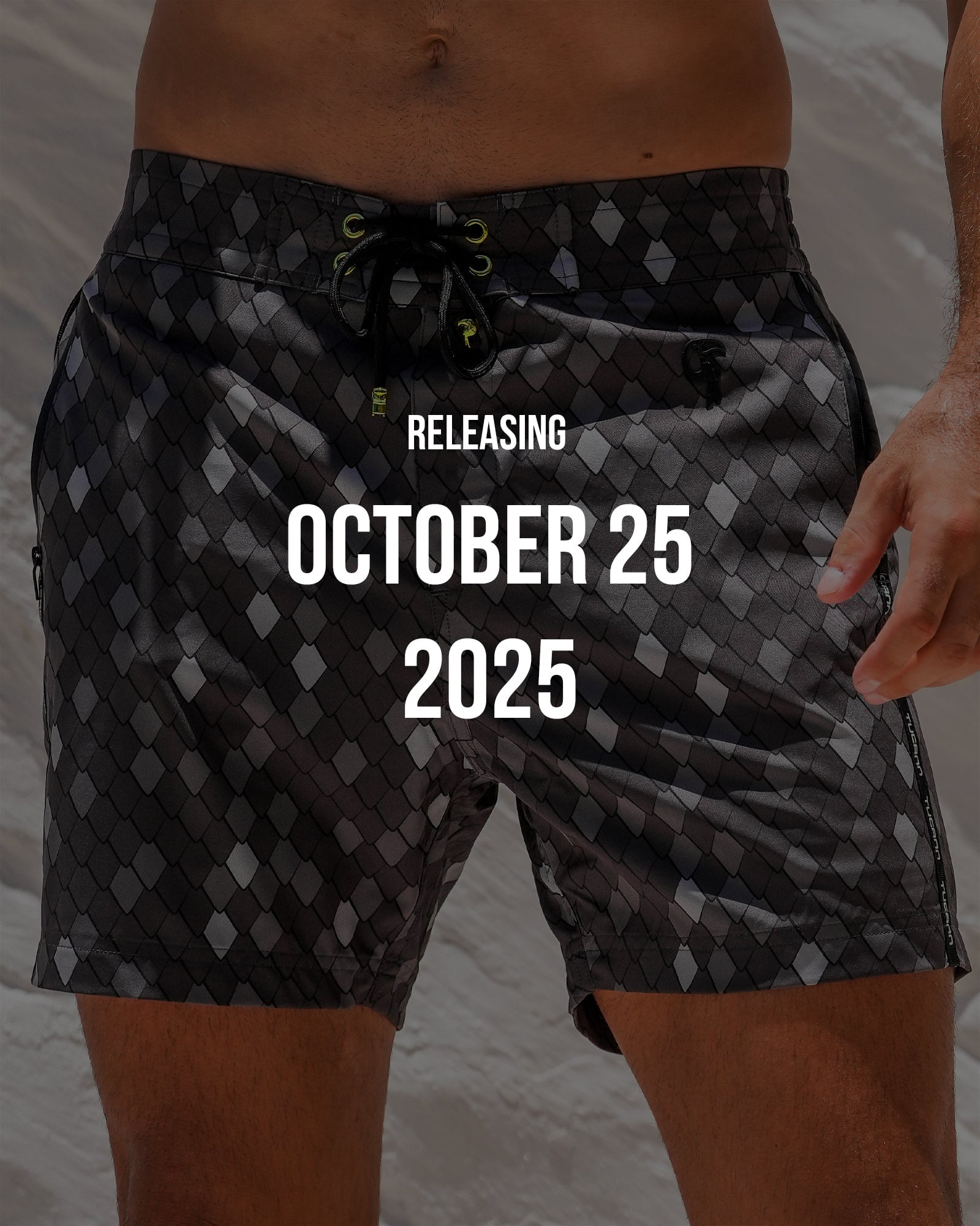 Dragon Scale - Black 5" Shorts / Board shorts Tucann