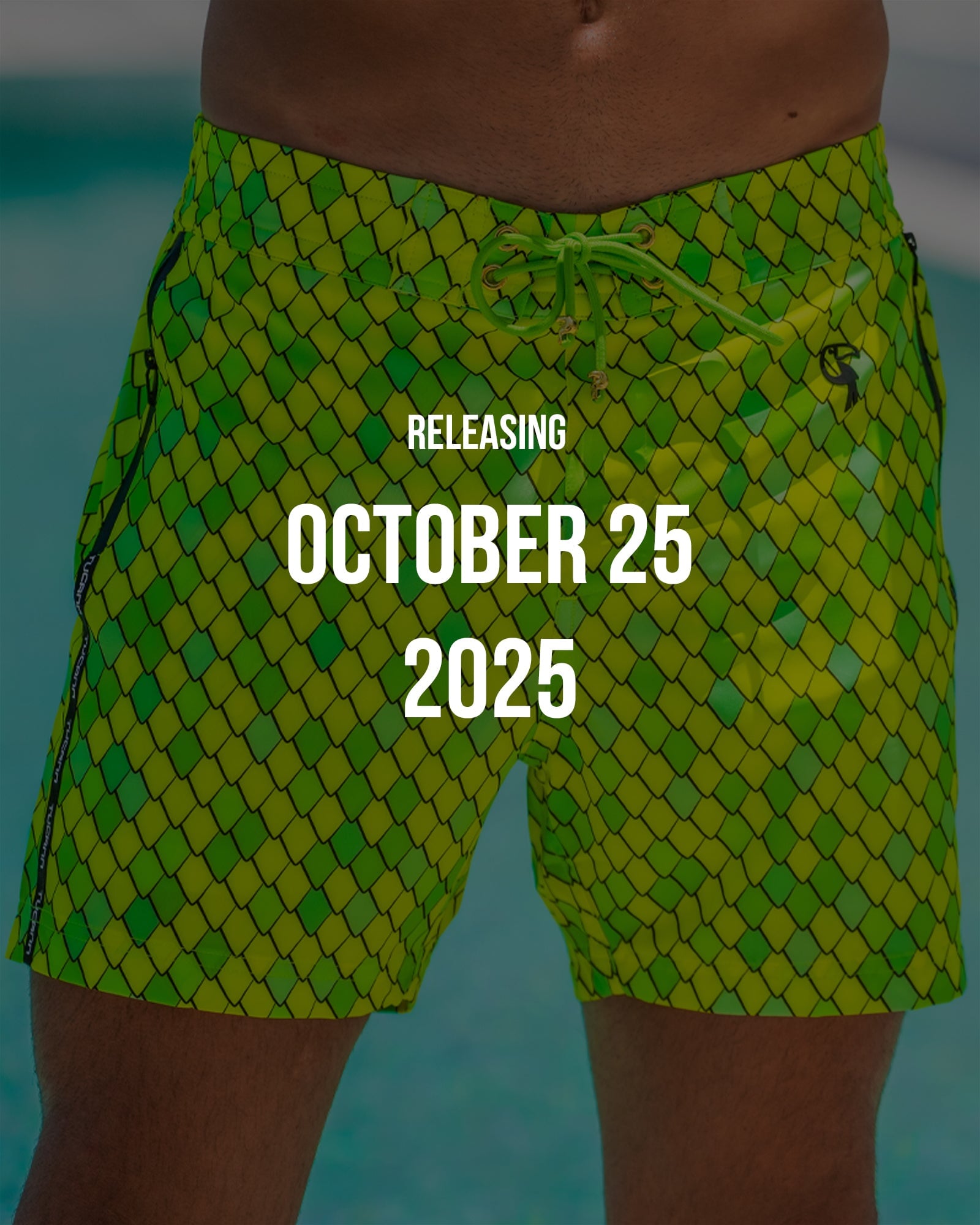 Dragon Scale - Lime 5" Shorts / Board shorts Tucann