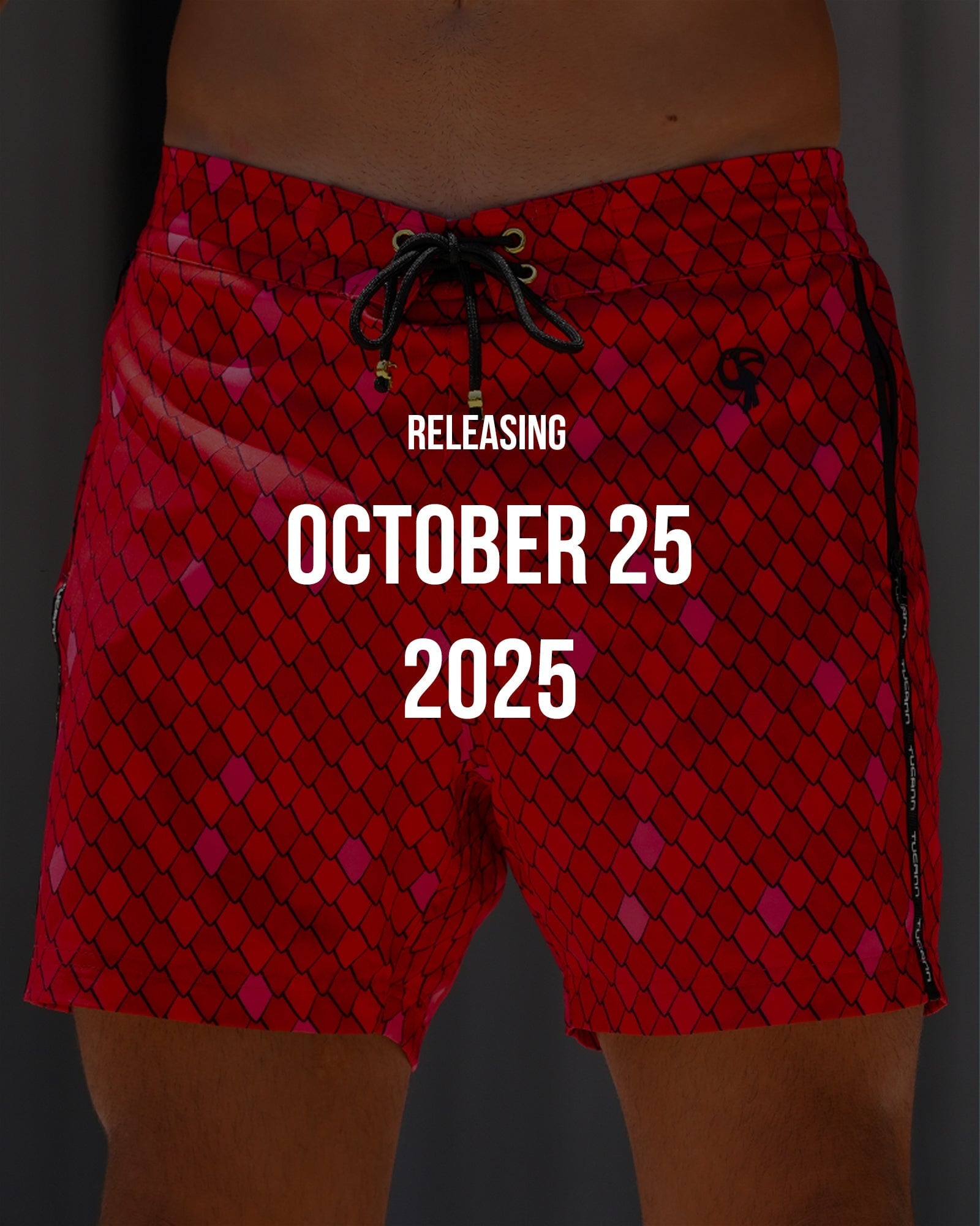 Dragon Scale - Red 5" Shorts / Board shorts Tucann