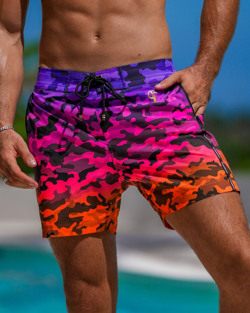 Faded Camo - Heat 5" Swim Trunks Tucann