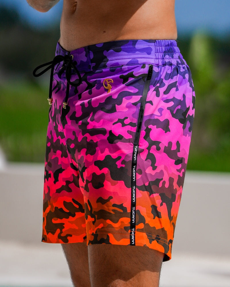 Faded Camo - Heat 5" Swim Trunks Tucann