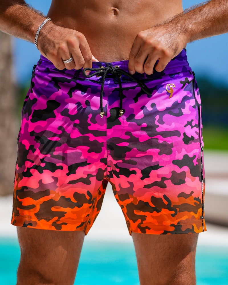 Faded Camo - Heat 5" Swim Trunks Tucann