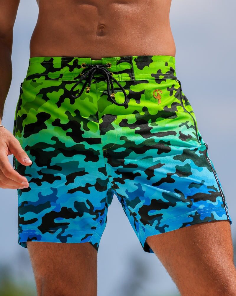 Faded Camo - Jungle 5" Swim Trunks Tucann