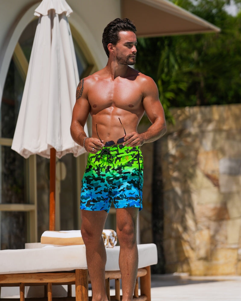 Faded Camo - Jungle 5" Swim Trunks Tucann