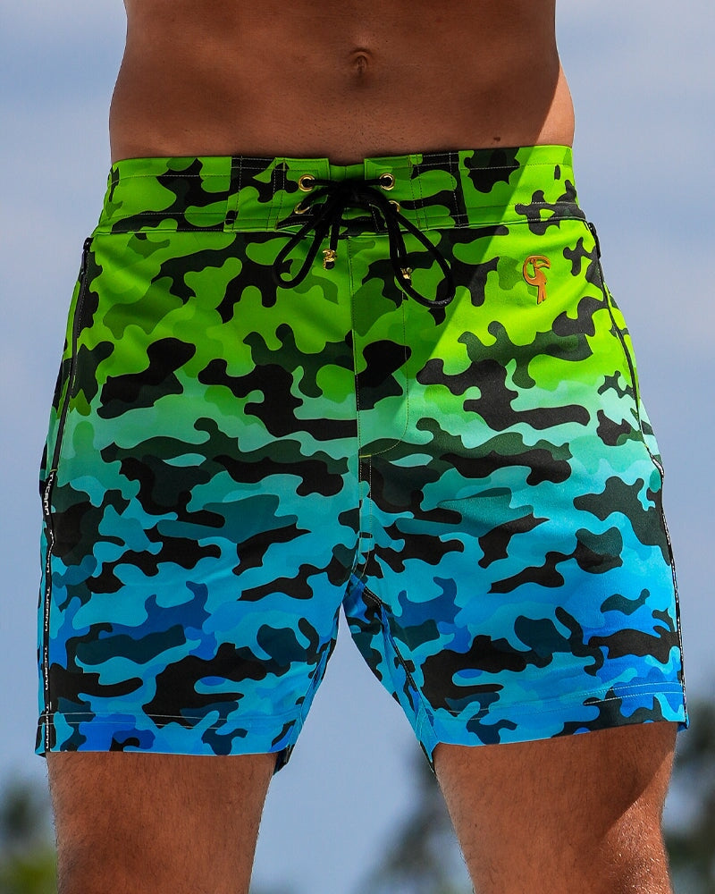 Faded Camo - Jungle 5" Swim Trunks Tucann