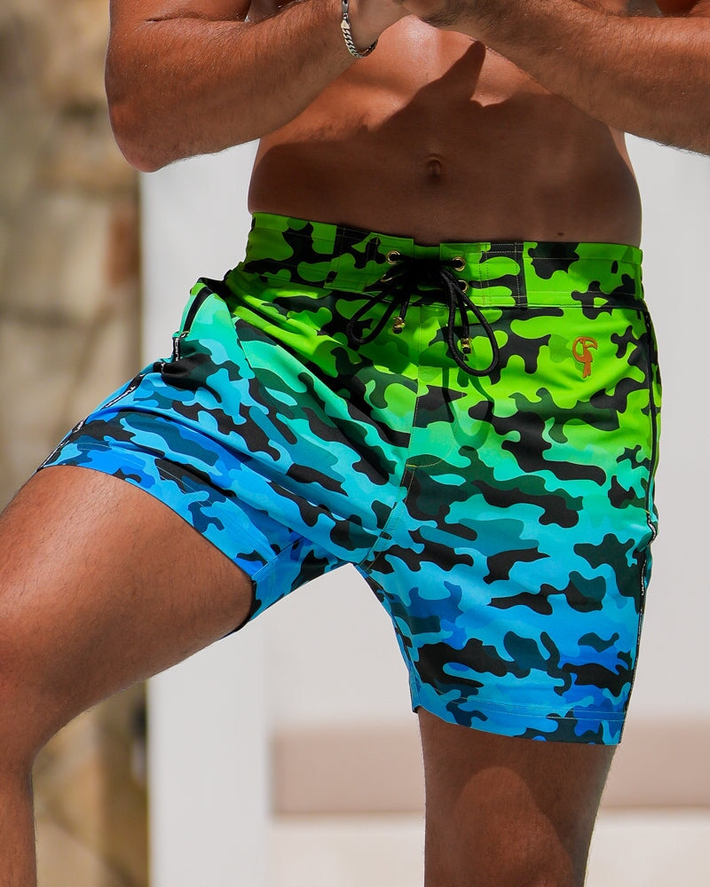 Faded Camo - Jungle 5" Swim Trunks Tucann