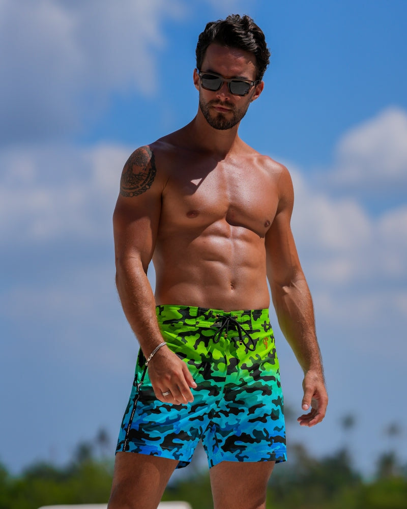 Faded Camo - Jungle 5" Swim Trunks Tucann