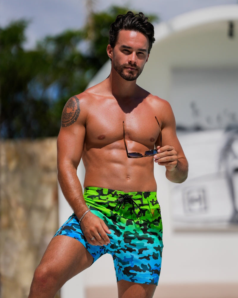 Faded Camo - Jungle 5" Swim Trunks Tucann