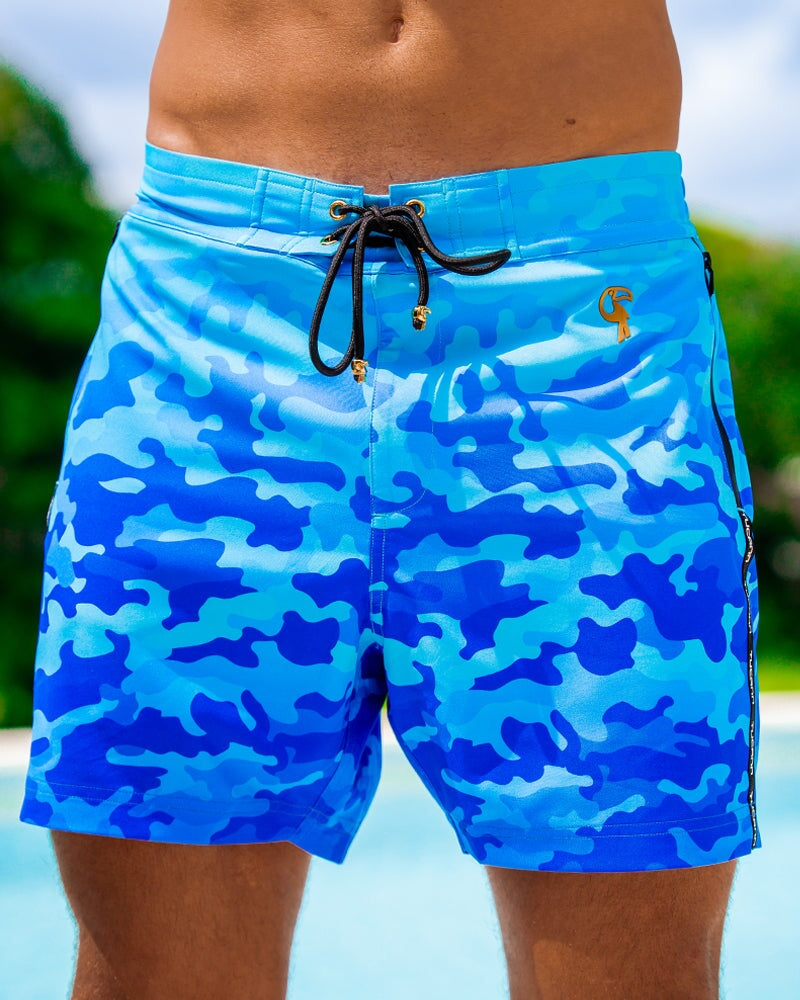 Faded Camo - Ocean 5" Shorts / Board shorts Tucann