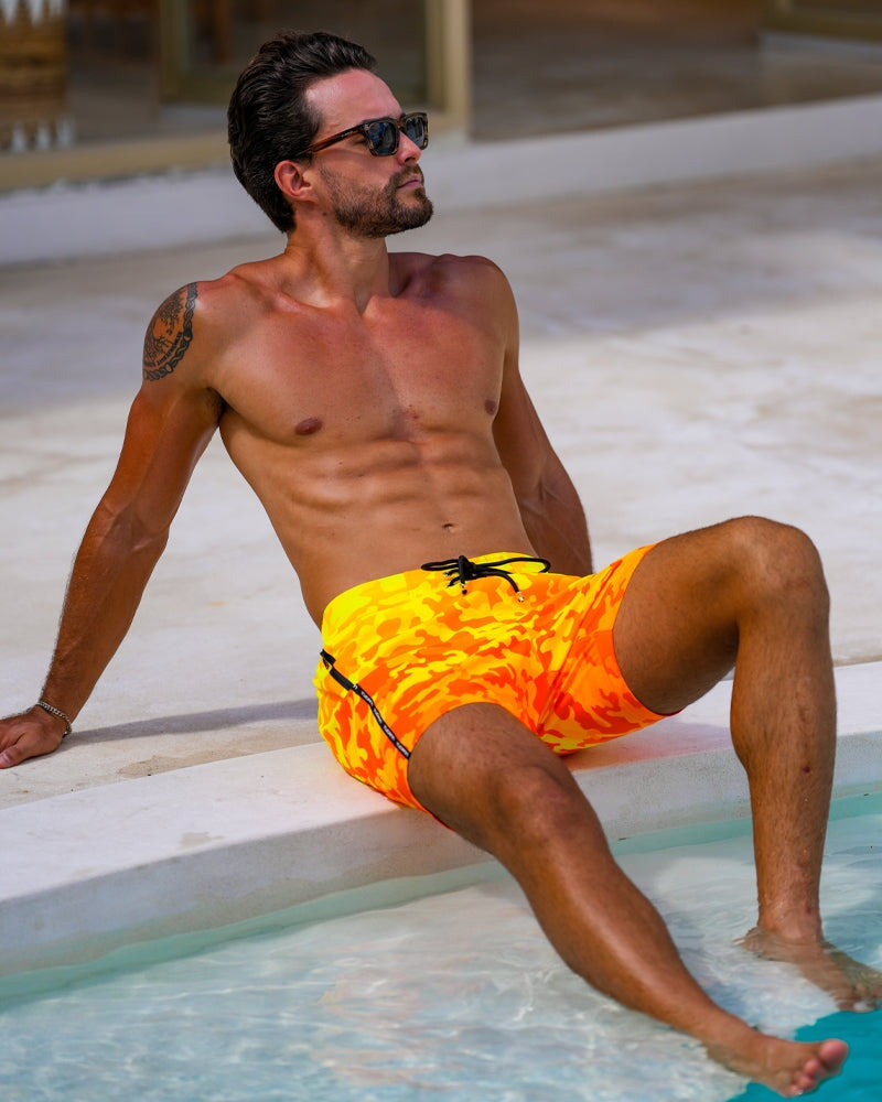 Faded Camo - Sunset 5" Swim Trunks Tucann