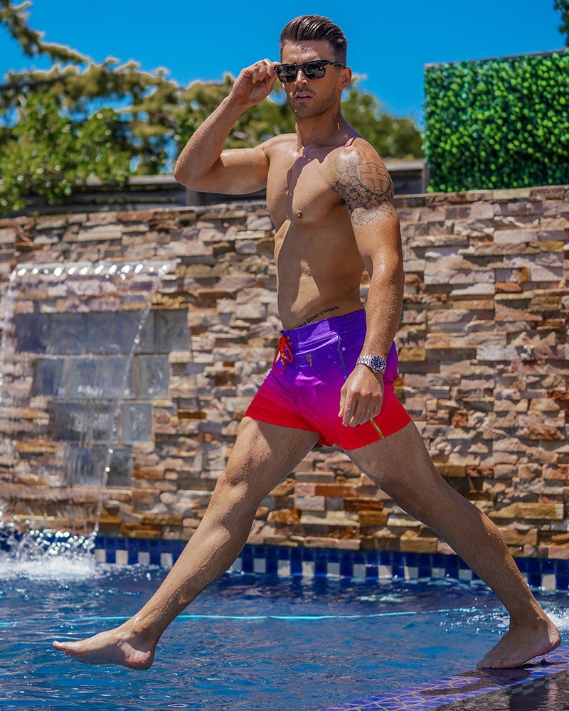 Faded Crimson v2 Swim Trunks - 3" Swim Trunks Tucann