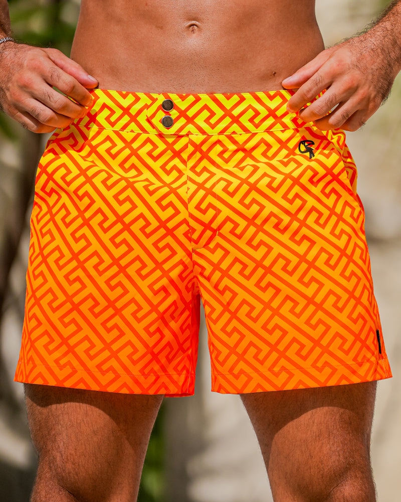 Faded Luxe - Orange Swim Trunks Tucann