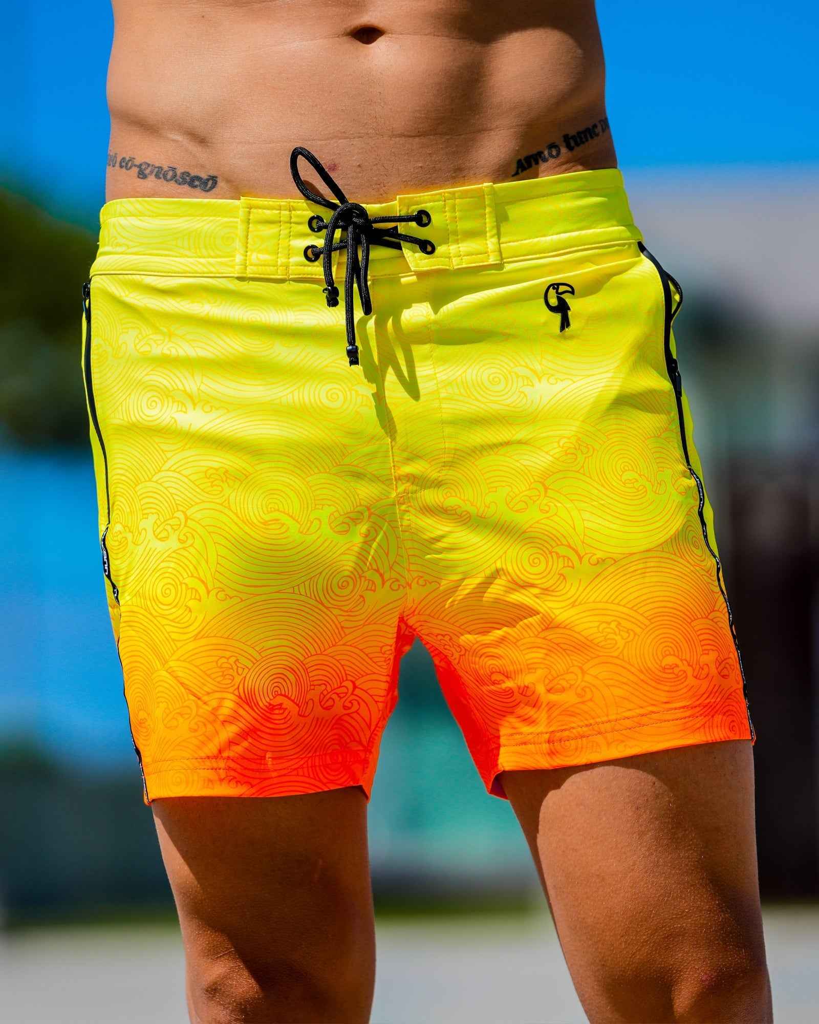 Faded Waves Sunset - 5" Swim Trunks Tucann