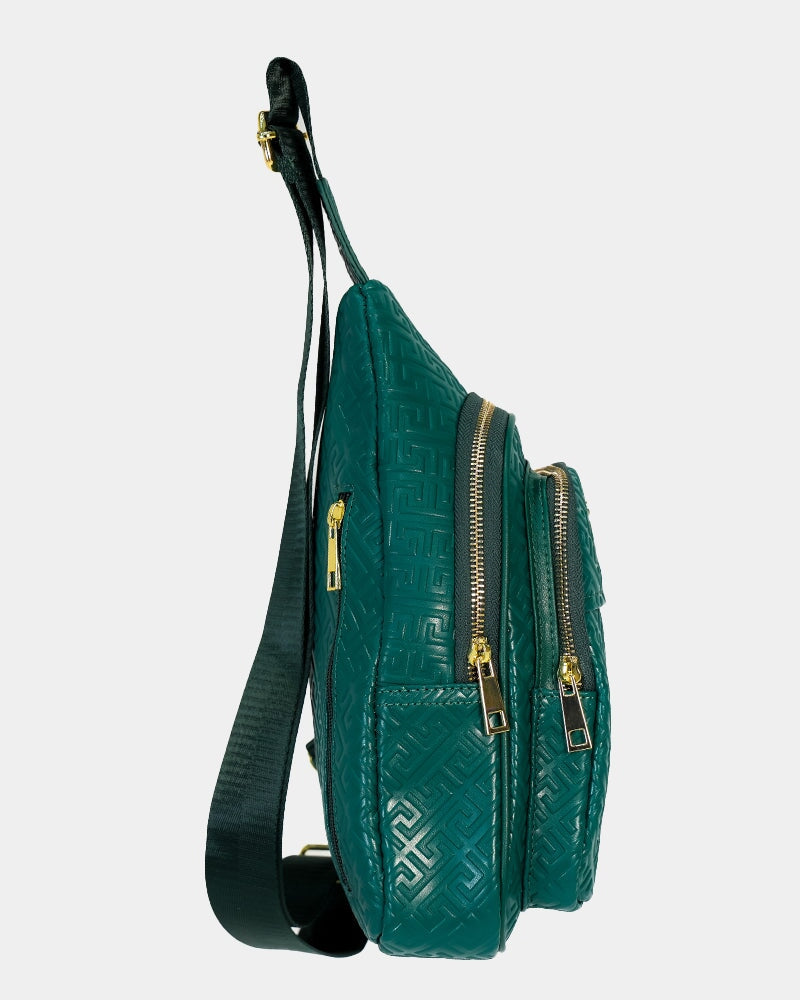 Green Leather Messenger Bag Bag Tucann