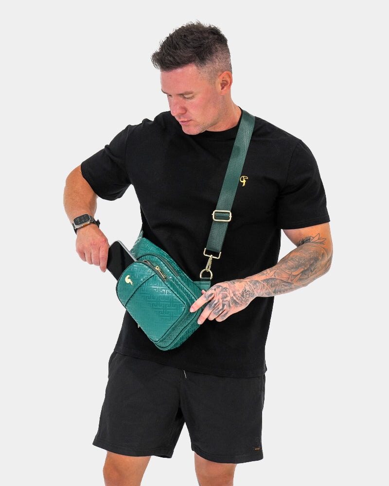 Green Leather Messenger Bag Bag Tucann