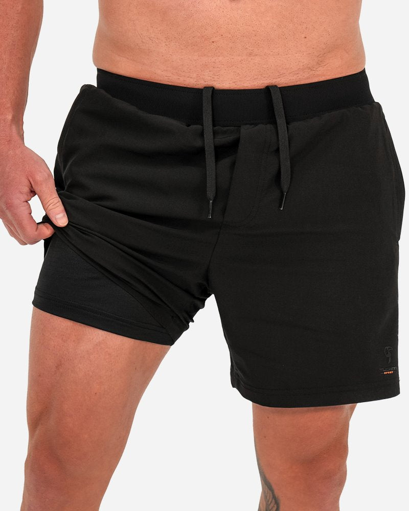 Hybrid Active Shorts - Black Shorts / Board shorts Tucann