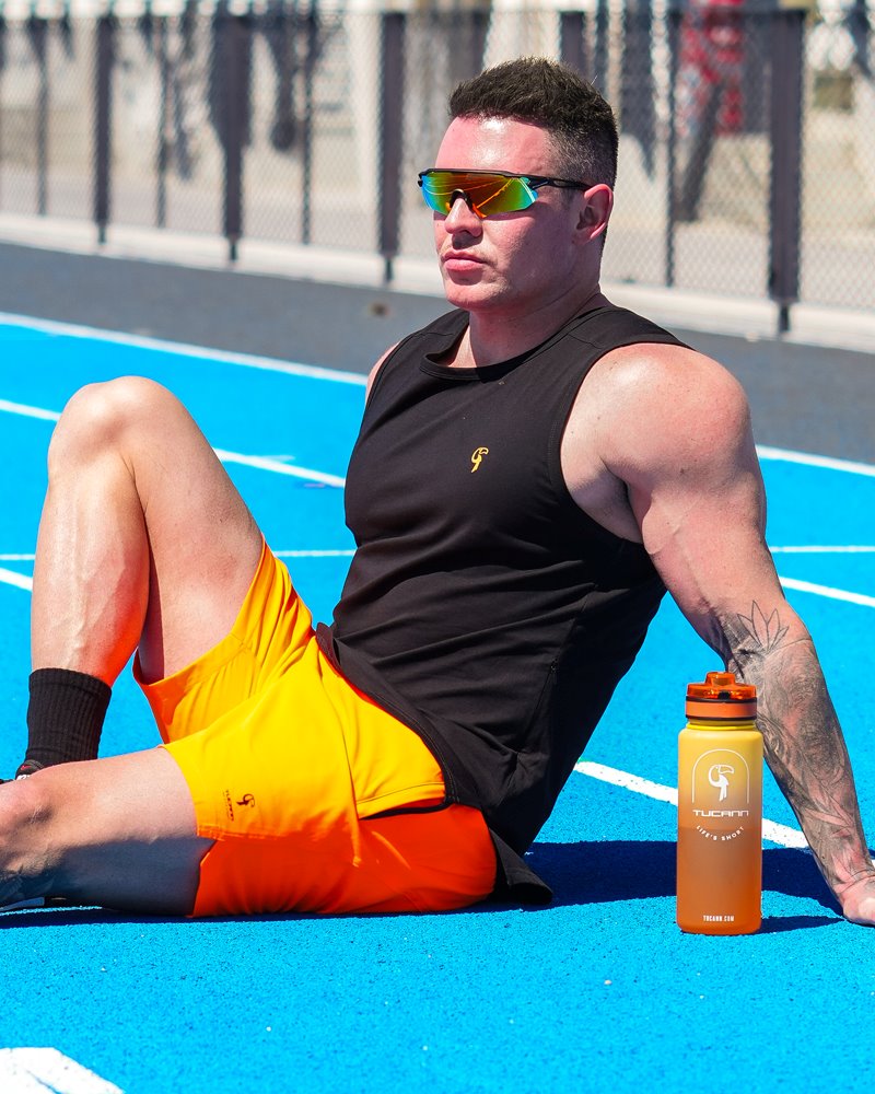 Hybrid Active Shorts - Orange Shorts / Board shorts Tucann