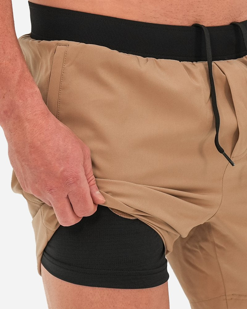 Hybrid Active Shorts - Tan Shorts / Board shorts Tucann