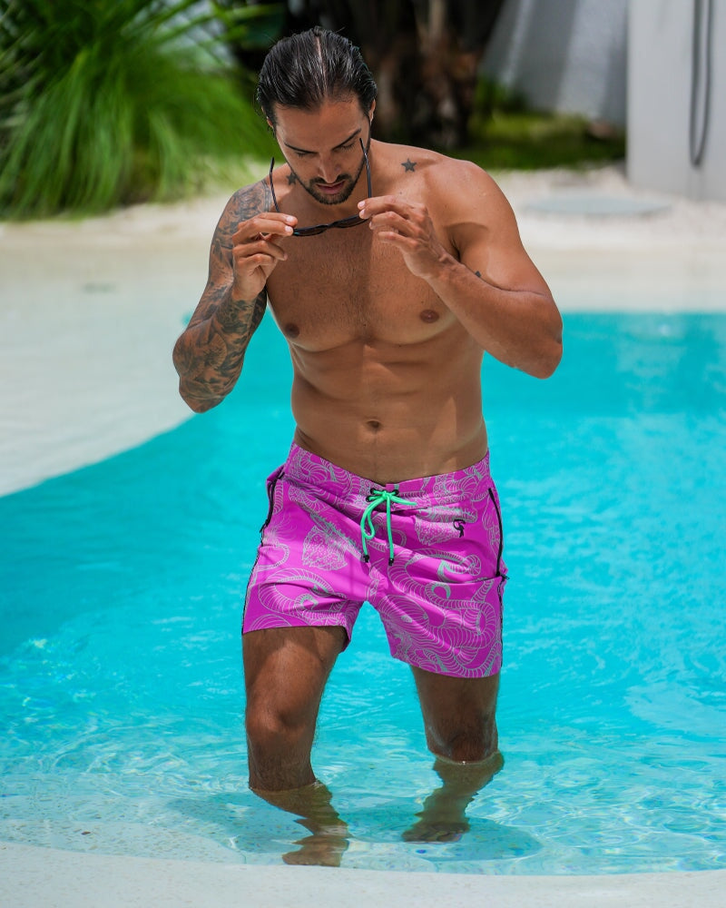 Jelly-Ink - Purple - 5" Swim Trunks Tucann