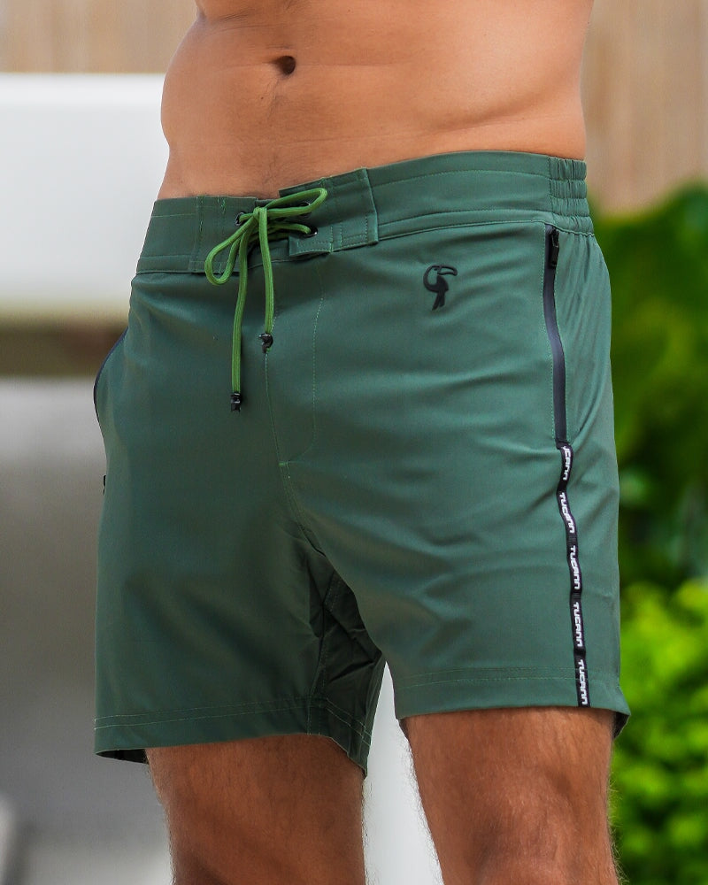 Khaki Green - 5" Swim Trunks Tucann