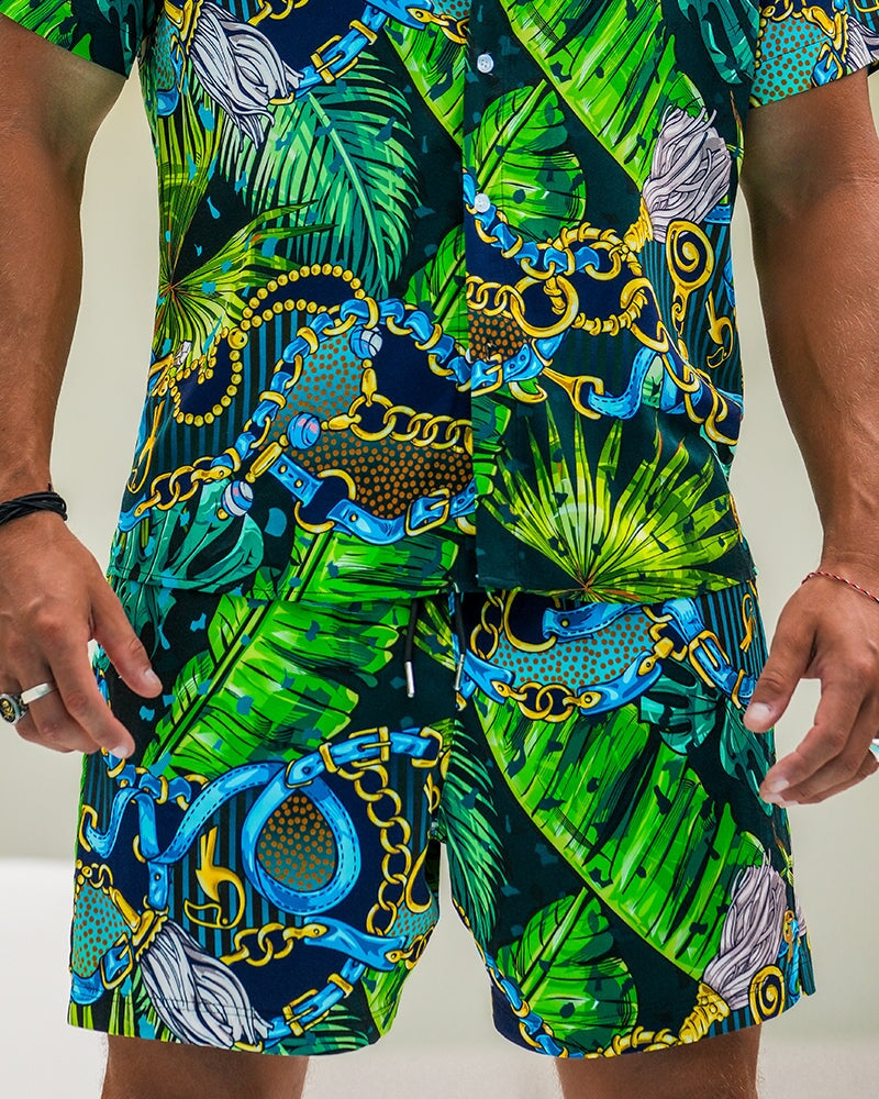 Luxe Set - Emerald Jungle - Shorts Shorts / Board shorts Tucann