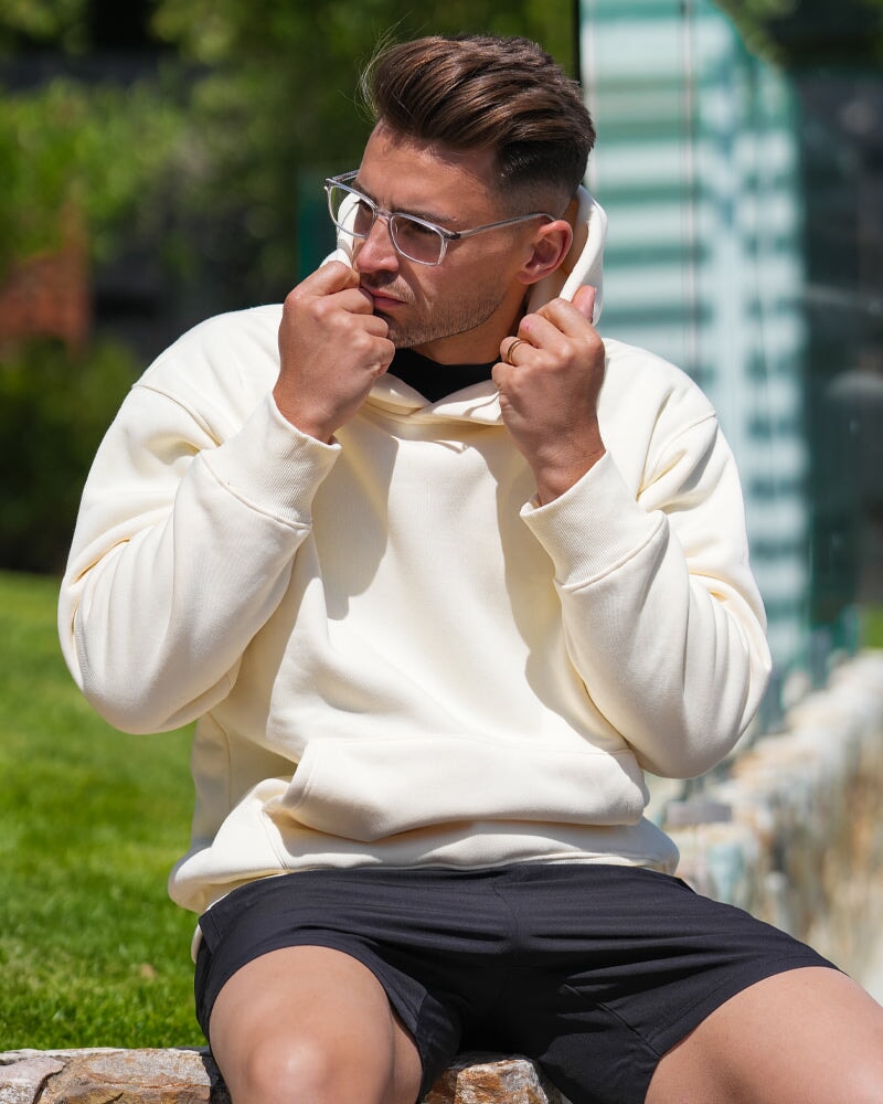 Luxe500 Hoodie - Apricot Cream - Pullover HOODIES Tucann