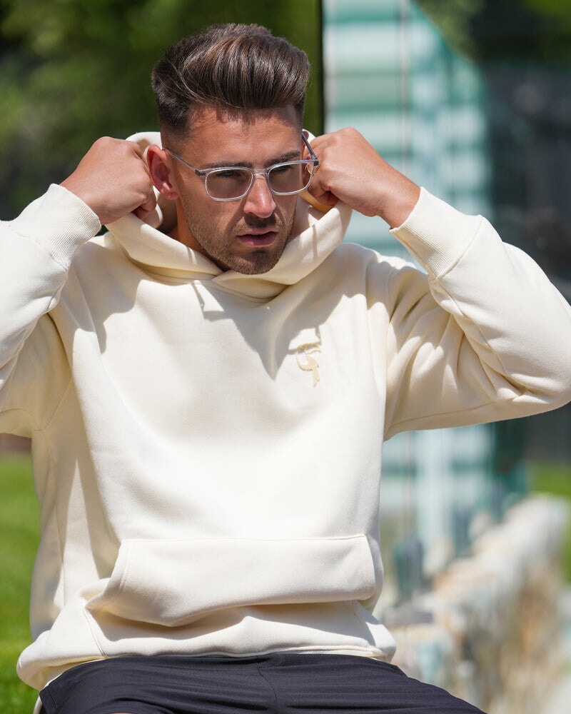 Luxe500 Hoodie - Apricot Cream - Pullover HOODIES Tucann