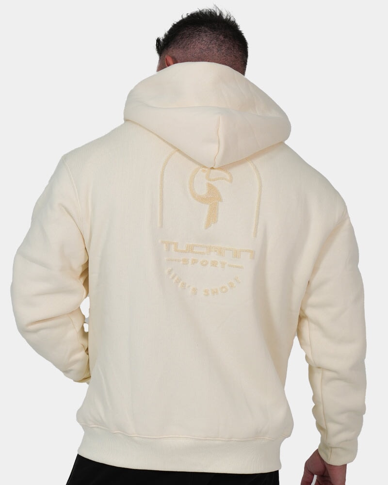 Luxe500 Zip Hoodie - Apricot Cream HOODIES Tucann