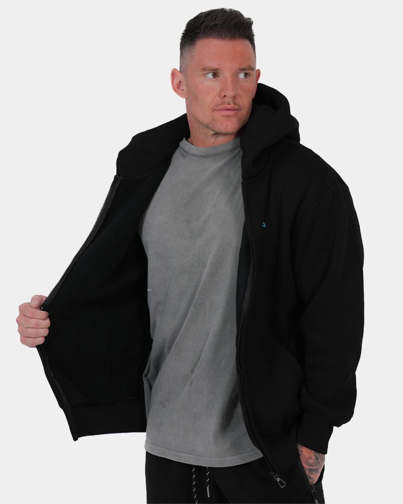 Luxe500 Zip Hoodie - Black HOODIES Tucann
