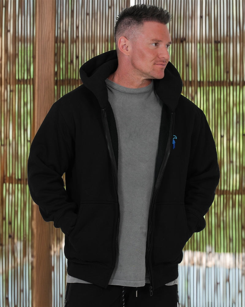Luxe500 Zip Hoodie - Black HOODIES Tucann