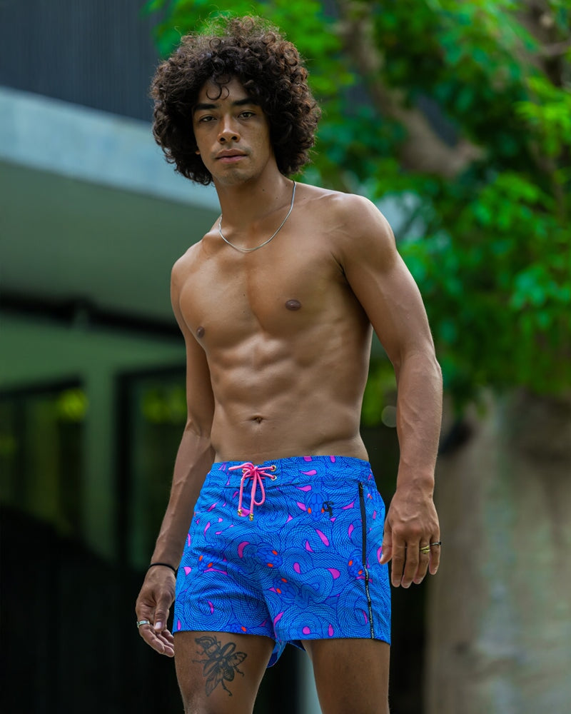 Medusa - Blueberry 3" Shorts / Board shorts Tucann