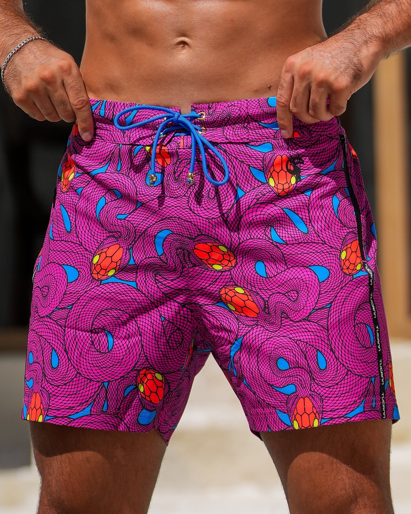 Medusa - Grape 5" Swim Trunks Tucann