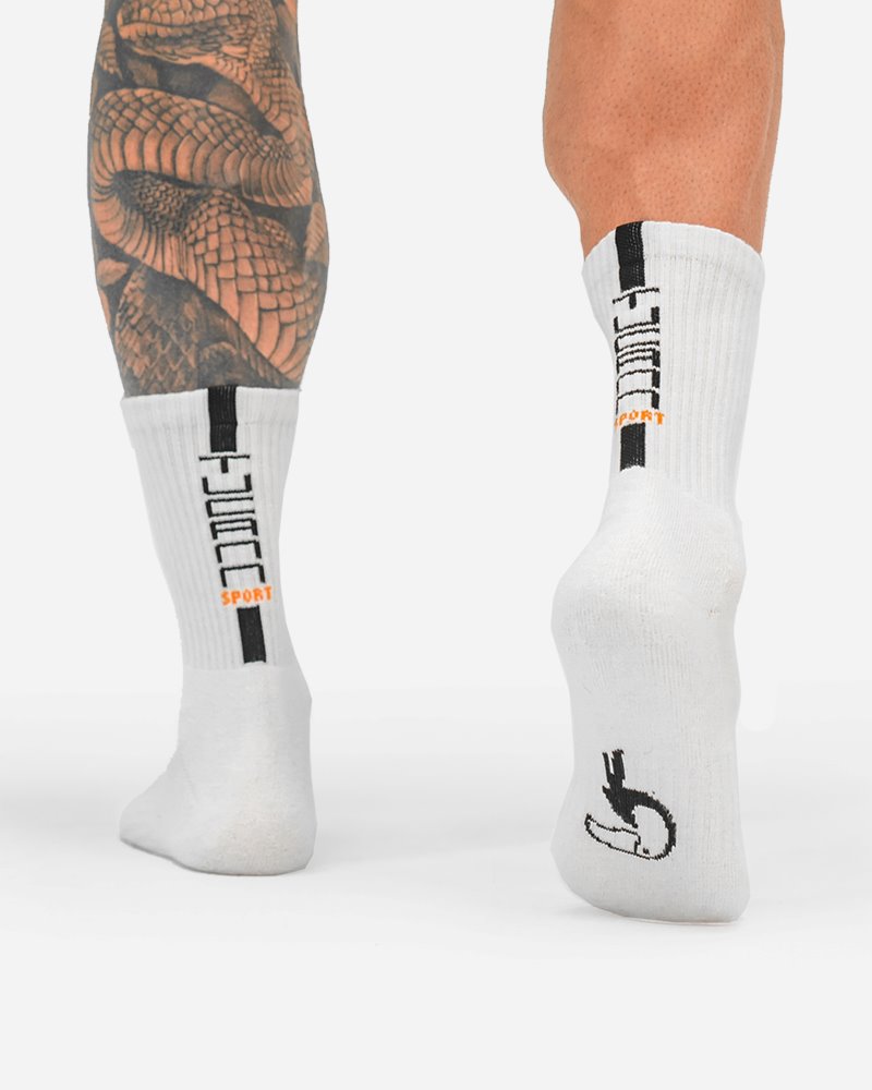 Mid-Rise Socks - White Tucann America