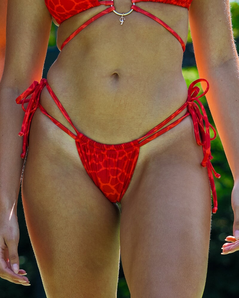 Mirage Bikini Bottom - Red Bikini Tucann