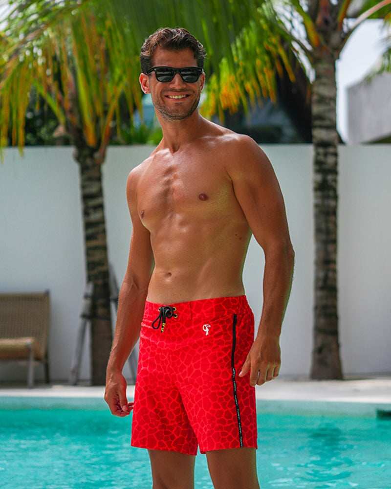 Mirage Red - 7" Shorts / Board shorts Tucann