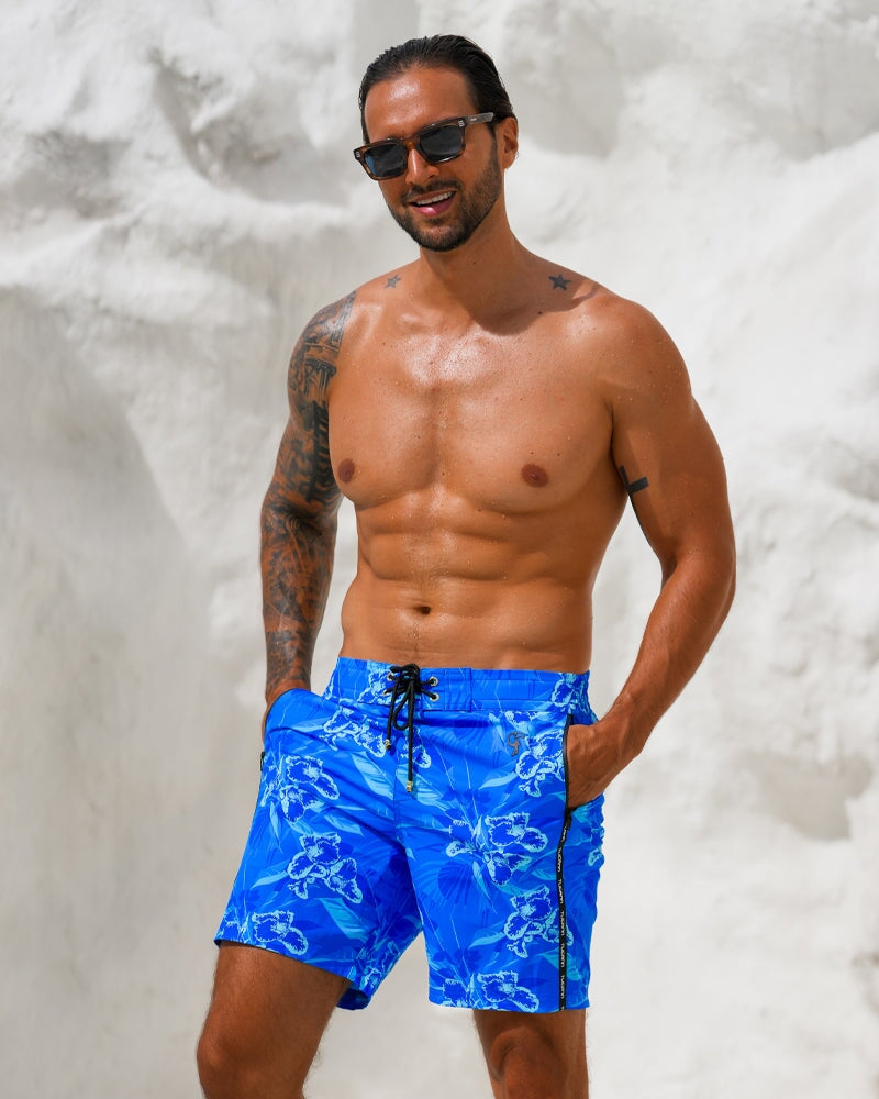 Neon Orchard Azure 7" Swim Trunks Tucann