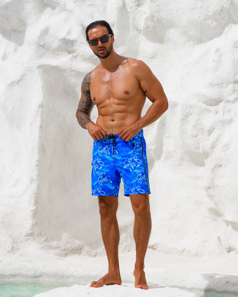 Neon Orchard Azure 7" Swim Trunks Tucann