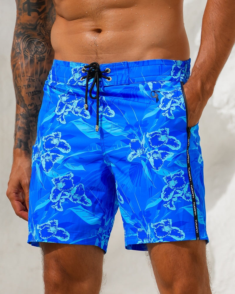 Neon Orchard Azure 7" Swim Trunks Tucann