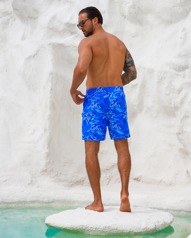 Neon Orchard Azure 7" Swim Trunks Tucann