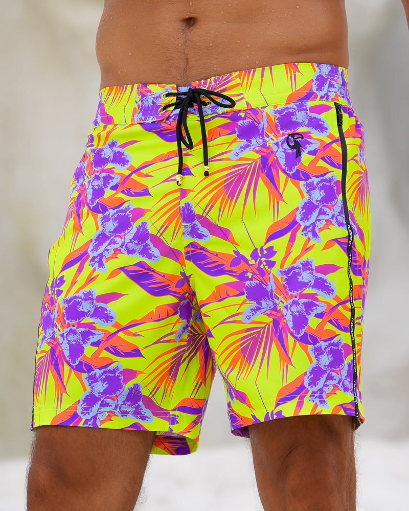 Neon Orchard Electric 7" Swim Trunks Tucann