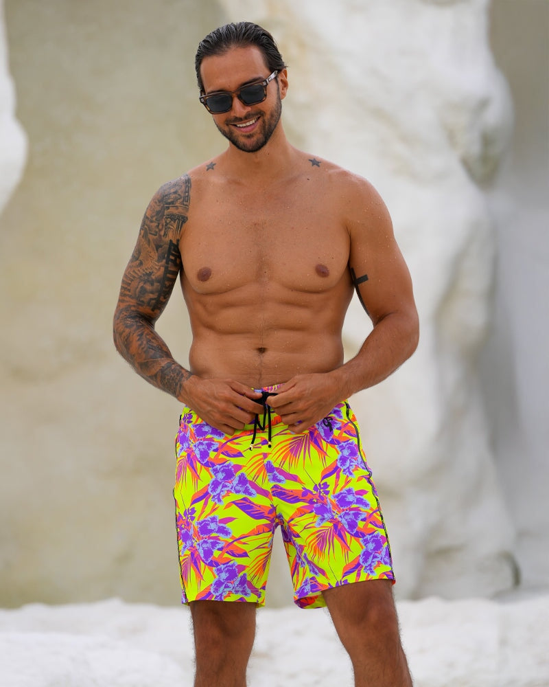 Neon Orchard Electric 7" Swim Trunks Tucann