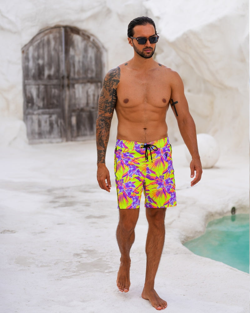 Neon Orchard Electric 7" Swim Trunks Tucann